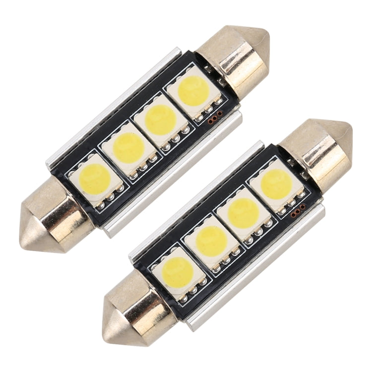 10 PCS 41mm DC12V / 1.7W / 7000K / 70LM 4LEDs SMD-5050 Car Reading Lamp