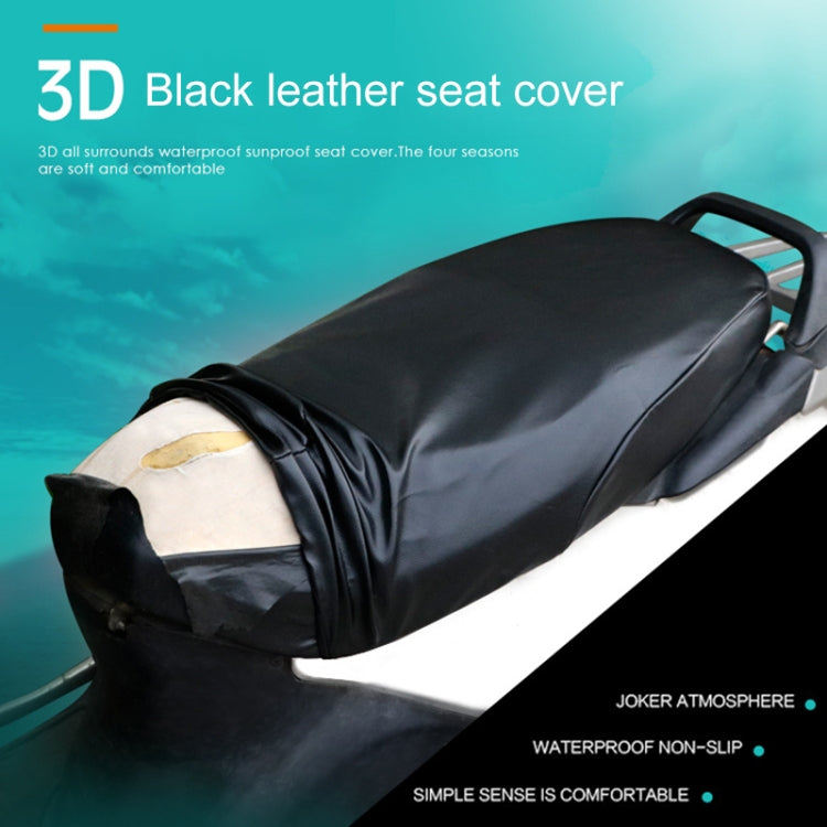 Waterproof Motorcycle Black Leather Seat Cover Prevent Bask In Seat Scooter Cushion Protect, Size: S, Length: 42-47cm; Width: 20-30cm ÎҵÄÉ̵ê