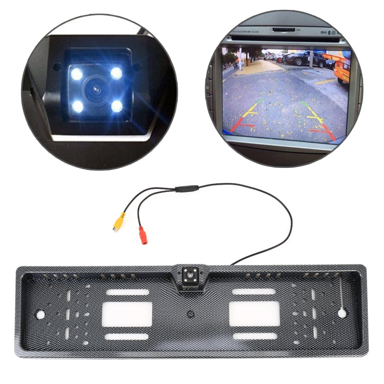 JX-9488 720x540 Effective Pixel NTSC 60HZ CMOS II Universal Waterproof Car Carbon Fiber Rear View Backup Camera with 2W 80LM 5000K White Light 4LED Lamp, DC 12V, Wire Length: 4m ÎҵÄÉ̵ê