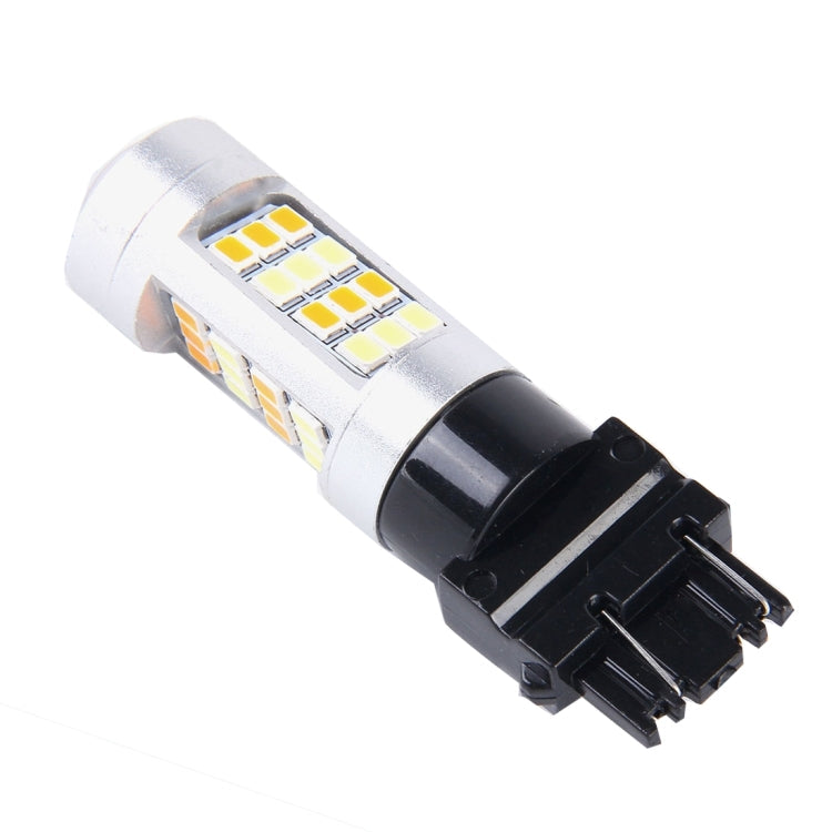 2 PCS T25/3157 10W 1000 LM 6000K White + Yellow Light Turn Signal Light with 42 SMD-2835-LED Lamps And Len. DC 12-24V-Reluova