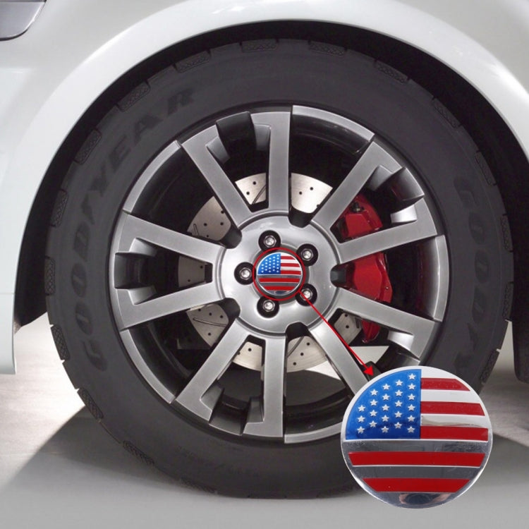 4 PCS USA Flag Metal Car Sticker Wheel Hub Caps Centre Cover Decoration ÎҵÄÉ̵ê