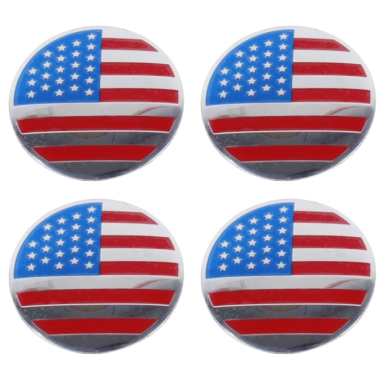 4 PCS USA Flag Metal Car Sticker Wheel Hub Caps Centre Cover Decoration ÎҵÄÉ̵ê