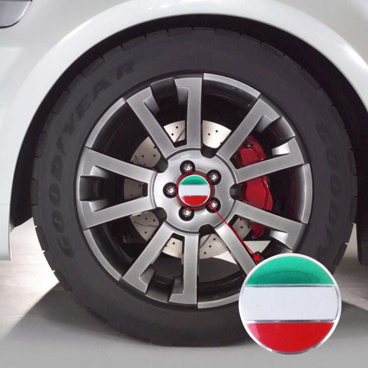 4 PCS Italy Flag Metal Car Sticker Wheel Hub Caps Centre Cover Decoration ÎҵÄÉ̵ê