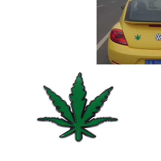 1 PCS Pure Metal Maple Leaf Car Stickers