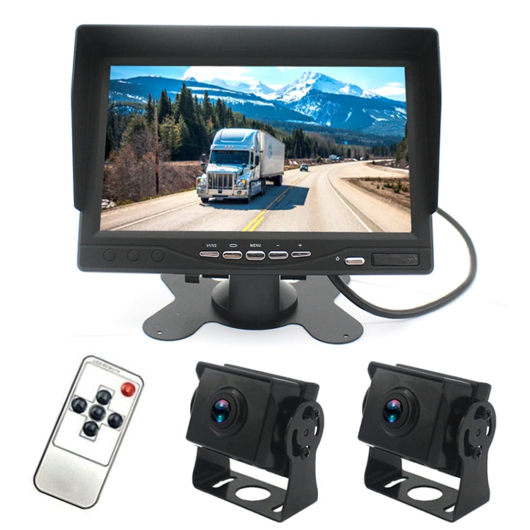 PZ612-2AHD IP67 120 Degree Car AHD 1080P 2 Megapixels 7 inch Front and Rear Double Recording 2 Way Rearview Mirror Monitor, Night Vision Full Color, with Video Function ÎҵÄÉ̵ê