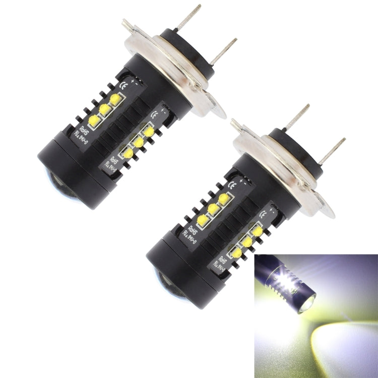 2 PCS MZ 10W 1080LM 5500K H7 12 XB-D LED Car Front Fog Lights Car Car Fog Light Auto Daytime Running Lights, DC 12-24V