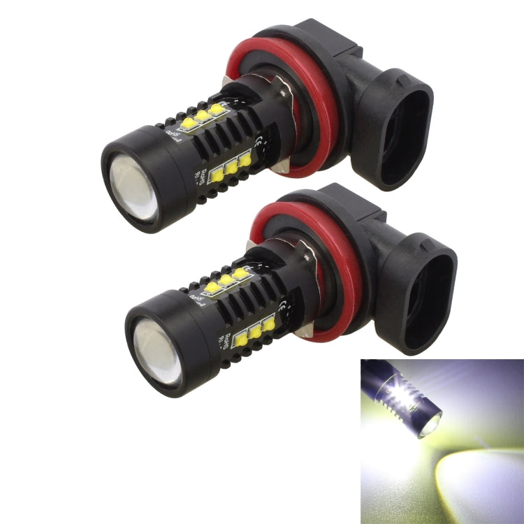 2 PCS MZ 10W 1080 LM 5500K H8/H11 12 XB-D LED Car Front Fog Lights Car Car Fog Light Auto Daytime Running Lights, DC 12-24V-Reluova