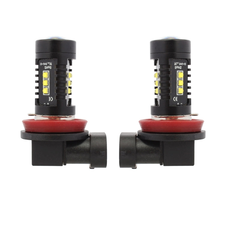 2 PCS MZ 10W 1080 LM 5500K H8/H11 12 XB-D LED Car Front Fog Lights Car Car Fog Light Auto Daytime Running Lights, DC 12-24V-Reluova