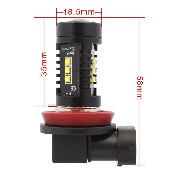 2 PCS MZ 10W 1080 LM 5500K H8/H11 12 XB-D LED Car Front Fog Lights Car Car Fog Light Auto Daytime Running Lights, DC 12-24V