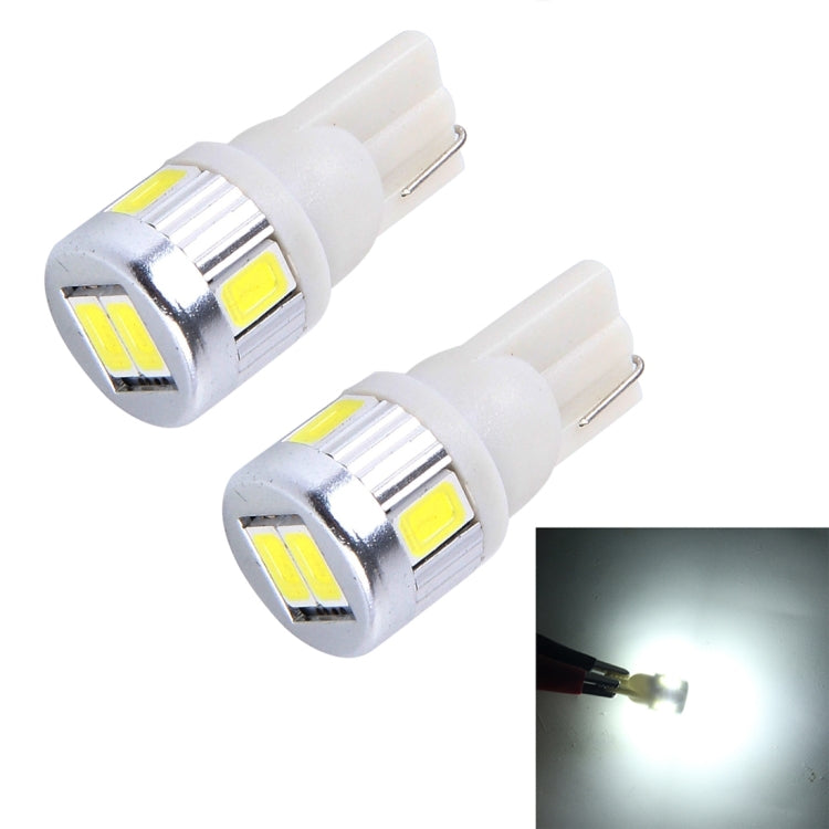 2PCS T10 3W SMD 5630 6 LED Car Clearance Lights Lamp, DC 12V