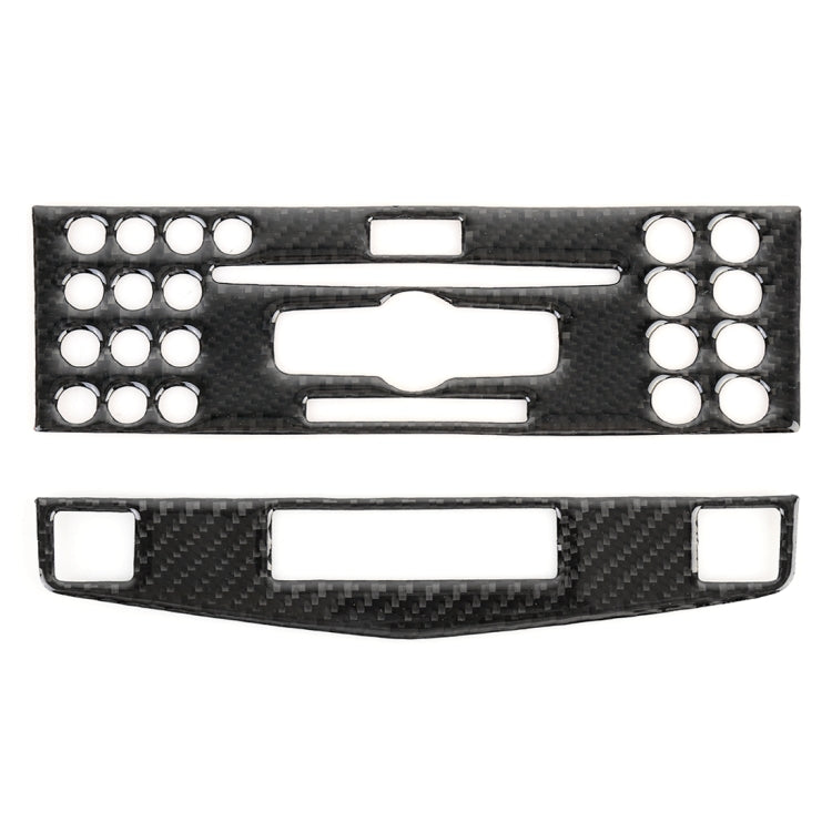 2 PCS Car CD Adjustment Frame Carbon Fiber Decorative Sticker for Mercedes-Benz W204, Right Driving-Reluova