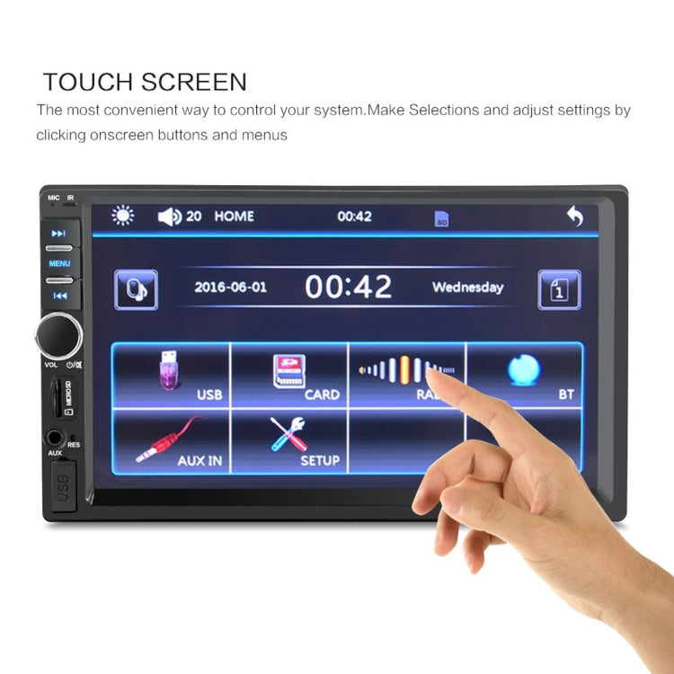 7018B 7.0 inch HD Touch Screen Dual DIN Car Radio Bluetooth Stereo MP3 / MP4 / MP5 Player with Remote Control, with Rearview Camera, 6800 Module, Support  FM / TF Card / USB Flash Disk ÎҵÄÉ̵ê