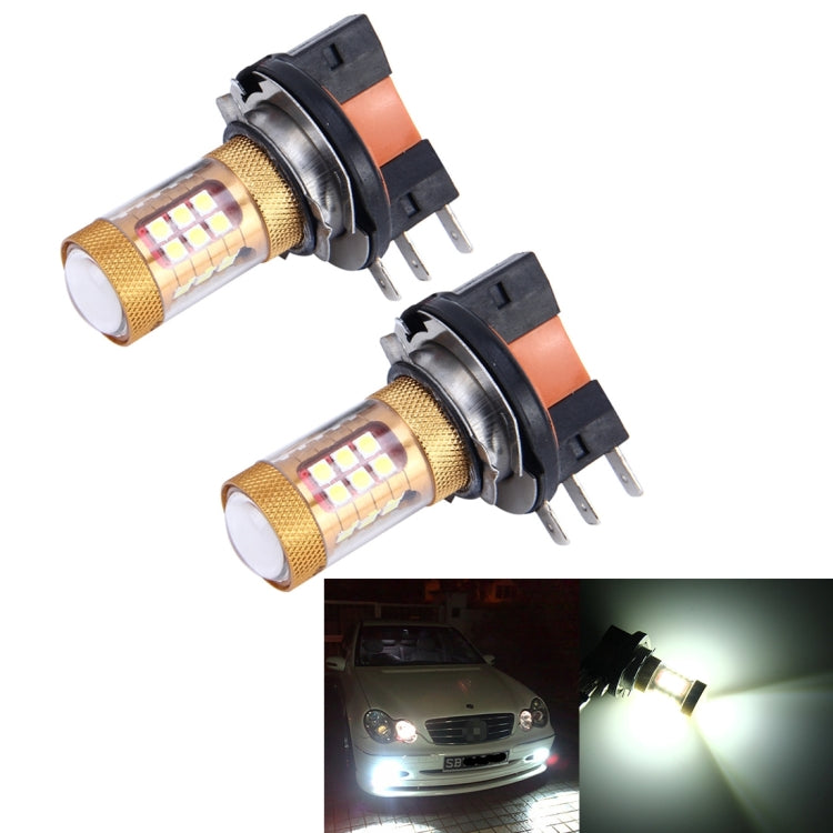 2 PCS H15 10W 1300 LM 6500K 28 SMD-3030 LEDs Car Fog Lights, DC 12V-Reluova