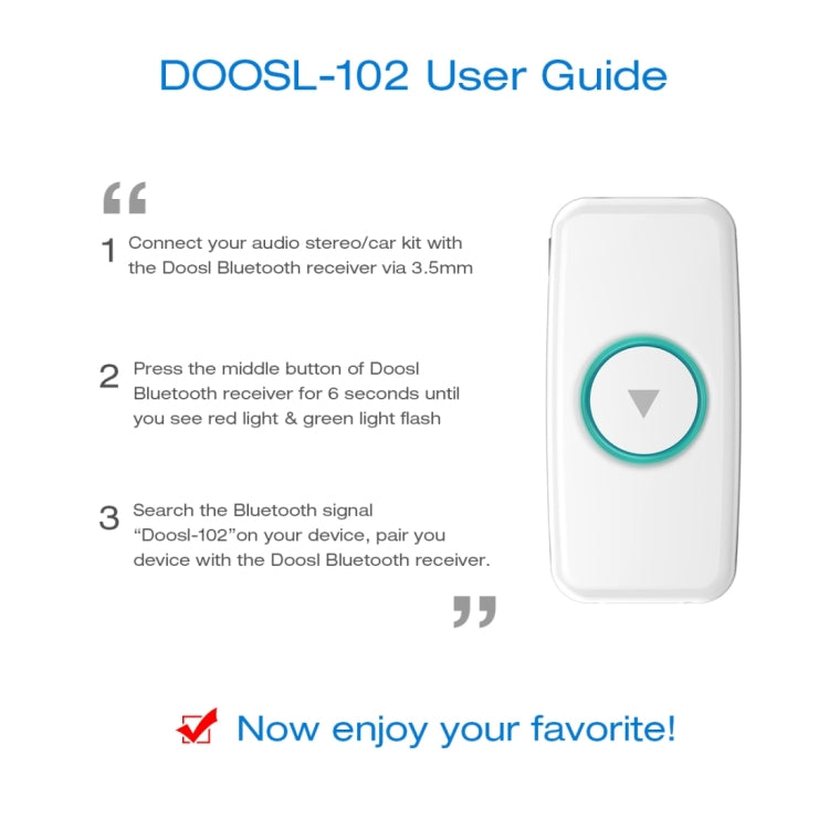 Doosl DSER102 Mini Car Bluetooth Wireless Music Receiver with 3.5mm Stereo Input Jack ÎҵÄÉ̵ê