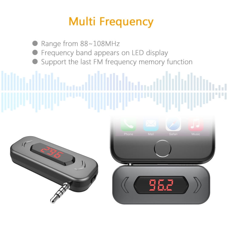 Doosl DSER116 Multifunctional Car FM Transmitter Wireless Music Receiver with 3.5mm Jack & LCD Display, Support Hands-free Call ÎҵÄÉ̵ê