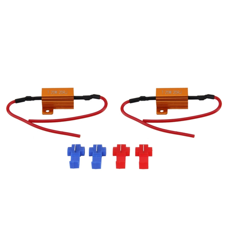 2 PCS Car Canbus Error Canceller Decoder Load Resistor LED 25W 25 Ohm No Blinking Decoder-Reluova