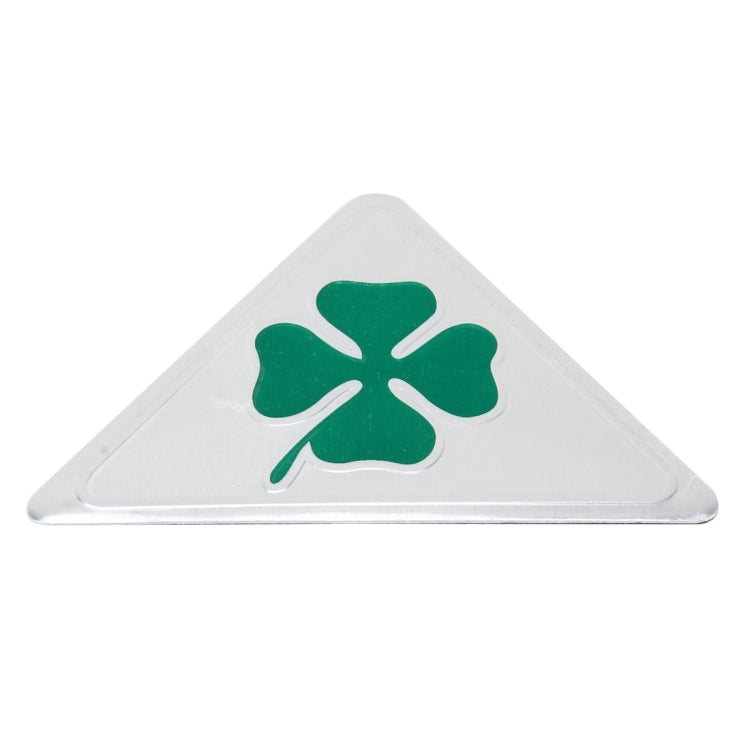 Four Leaf Clover Herb Luck Symbol Aluminum Slim Triangle Badge Emblem Labeling Sticker Styling Car Dashboard  Decoration ÎҵÄÉ̵ê