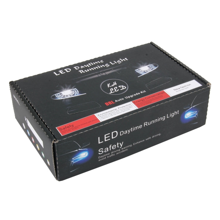 2 PCS DC 12V 6W 400 LM 6000K Tri Circular Car DRL Daytime Running White Lights Lamp, Cable Length: 50cm-Reluova