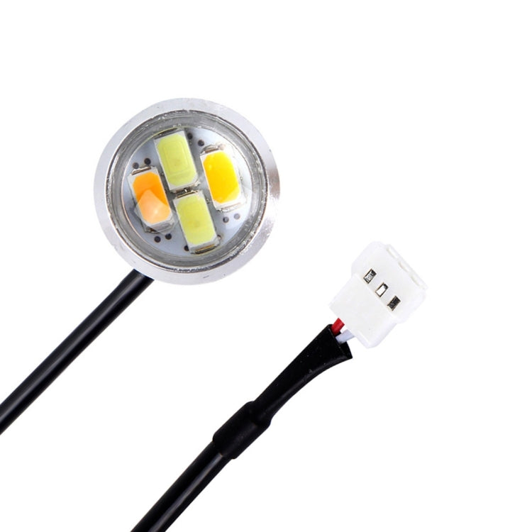 10 PCS 20W 4 LEDs SMD 5630 White Light + Yellow Light Daytime Running Light Turn Light Eagle Eye Light, DC 12V, Cable Length: 90cm