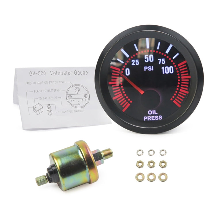 52mm 12V Universal Car Modified Oil Press Gauge