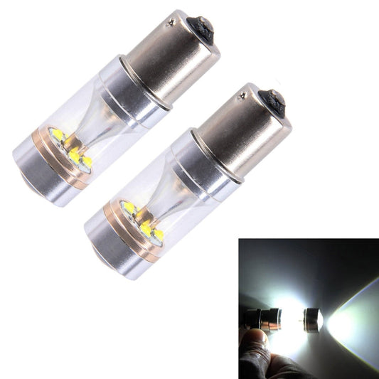 2 PCS 1156/BA15S  350LM 6000K 30W White Light 6 LED CREE Canbus Car Reversing Light / Turn Light, DC 12V-Reluova