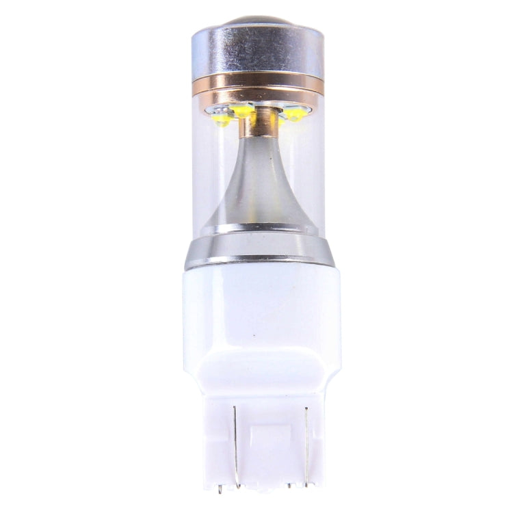 2 PCS T20/7443 350 LM 6000K Dual Wires 30W White Light 6 LED CREE Canbus Car Brake Light Bulb, DC 12V-Reluova