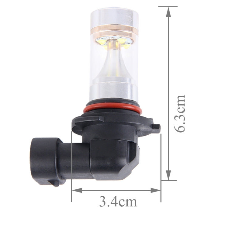 2 PCS 9006 350 LM 6000K 30W White Light CREE 6 LED Car Fog Light Bulb, DC 12V