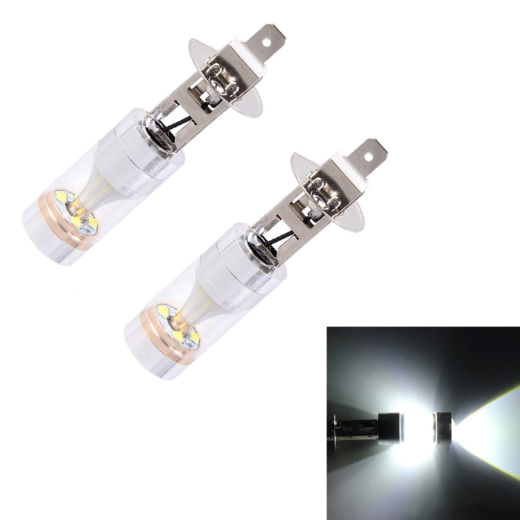 2 PCS H1 30W 350 LM 6000K White Light CREE 6 LED Car Fog Light Bulb, DC 12V-Reluova