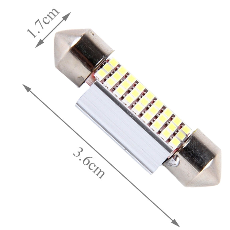 2 PCS DC 12V 6W 36MM Bicuspid Car Door Lamps Registration Mark light Dashboard Dome Door Lights LED Reading Lamp with 27 LED SMD 3014 Lights White-Reluova