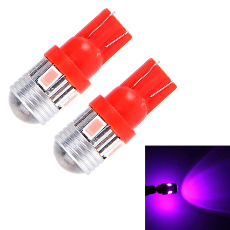 2 PCS T10 3W 6 LED SMD 5630 Pink Light Clearance Light.DC 12V.-Reluova