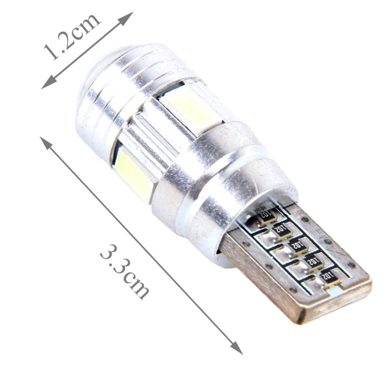 2PCS T10 3W Ice Blue Light 6 SMD 5630 LED Error-Free Canbus Car Clearance Lights Lamp, DC 12V