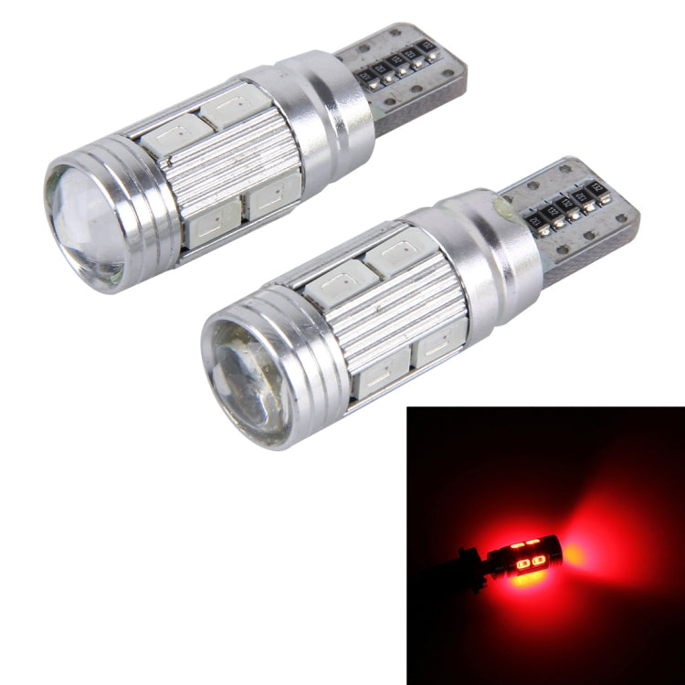 2 PCS T10 6W 10 SMD 5630 LED Error-Free Canbus Car Clearance Lights Lamp, DC 12V-Reluova