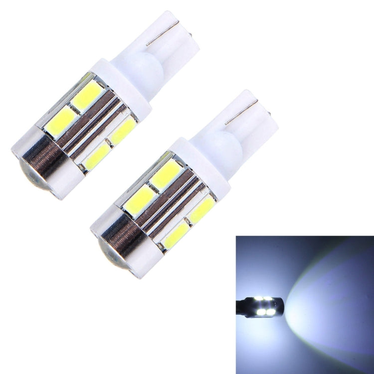 2 PCS T10 6W White Light 10 SMD 5630 LED Car Clearance Lights Lamp, DC 12V-Reluova