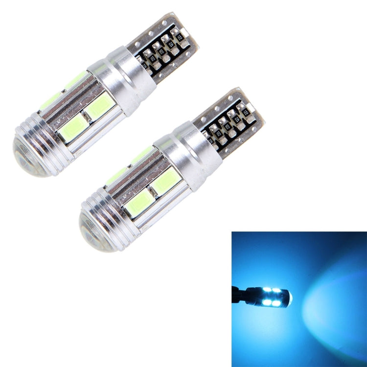 2PCS T10 6W Ice Blue Light 10 SMD 5630 LED Error-Free Canbus Car Clearance Lights Lamp, DC 12V-Reluova