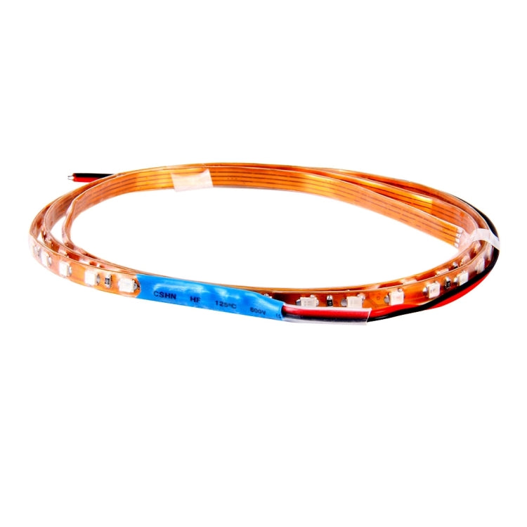 5 PCS Flow Style 45 LED 3528 SMD Waterproof Flexible Car Strip Light for Car Decoration, DC 12V, Length: 90cm