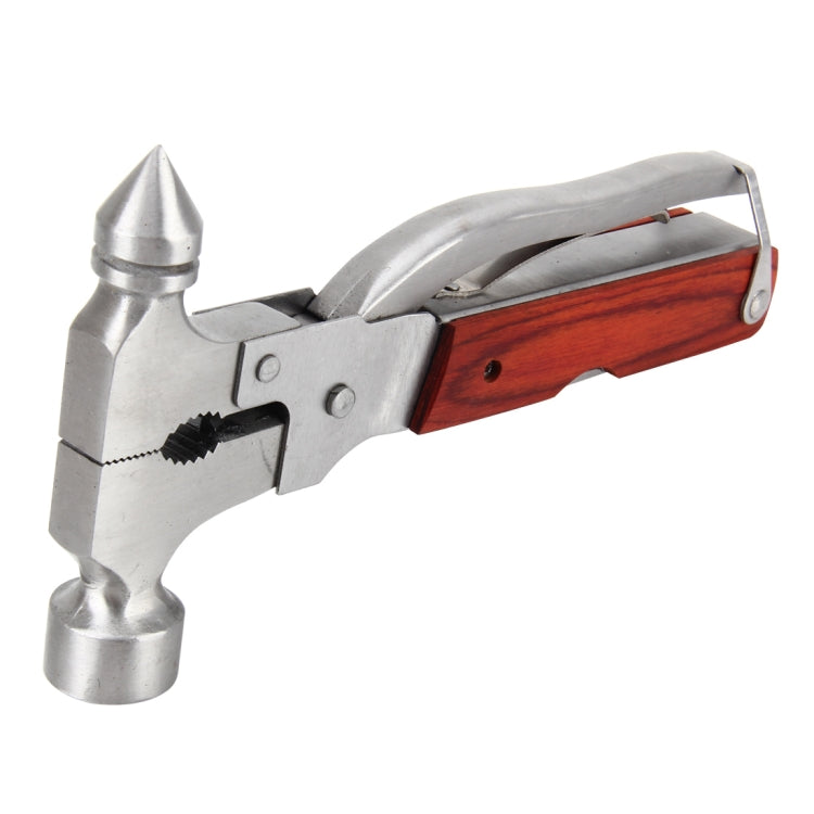 Outdoor Stainless Steel Multi-function Hammer (Hammer + Pliers + Saw Blade + Knife + Bottle Opener)