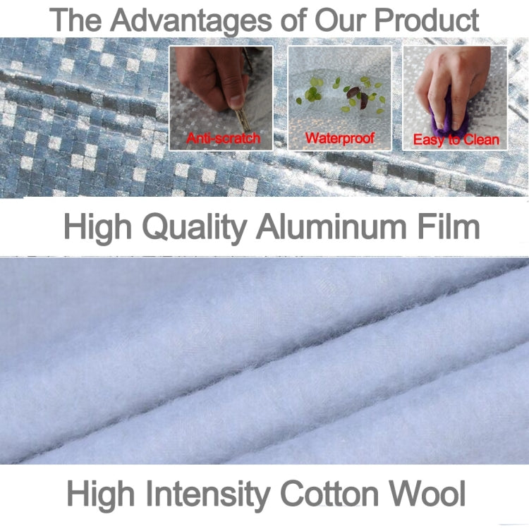 Aluminum Film PEVA Cotton Wool Anti-Dust Waterproof Sunproof Anti-frozen Anti-scratch Heat Dissipation SUV Car Cover with Warning Strips, Fits Cars up to 4.8m(187 inch) in Length ÎҵÄÉ̵ê