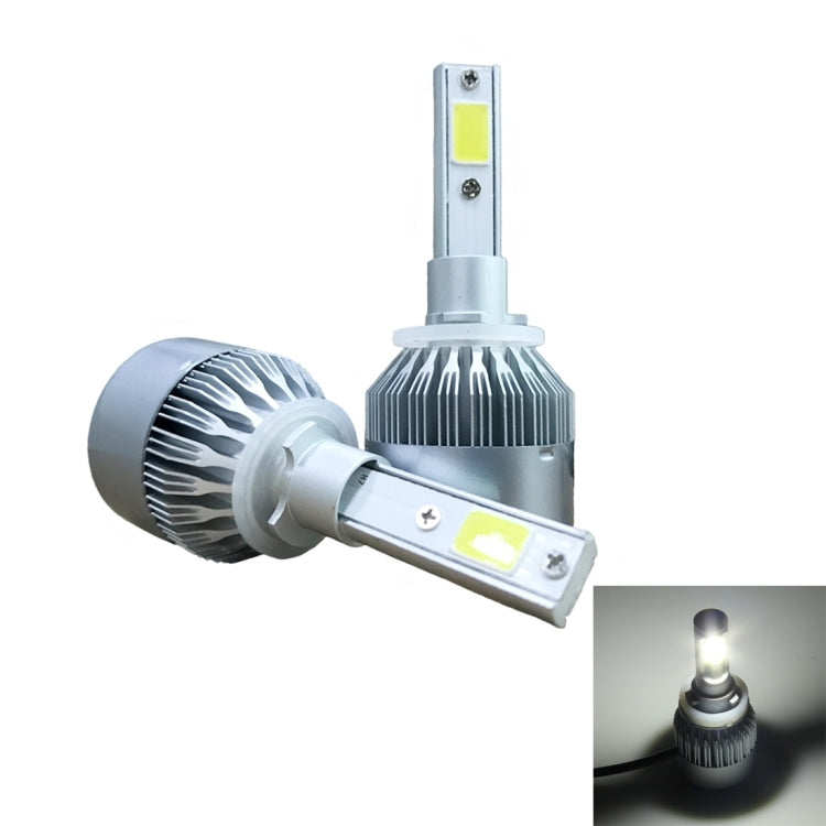 2pcs 880/881 18W 1800LM 6000K Waterproof IP68 Car Auto LED Headlight with 2 COB LED Lamps, DC 9-36V