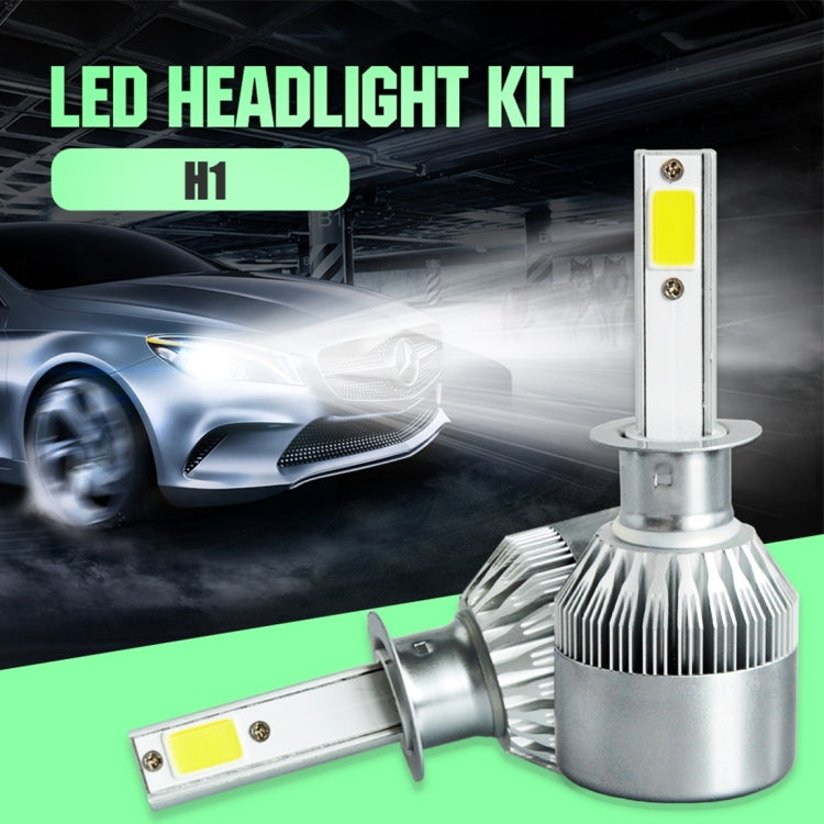 2pcs H1 18W 1800LM 6000K Waterproof IP68 Car Auto LED Headlight with 2 COB LED Lamps, DC 9-36V ÎҵÄÉ̵ê