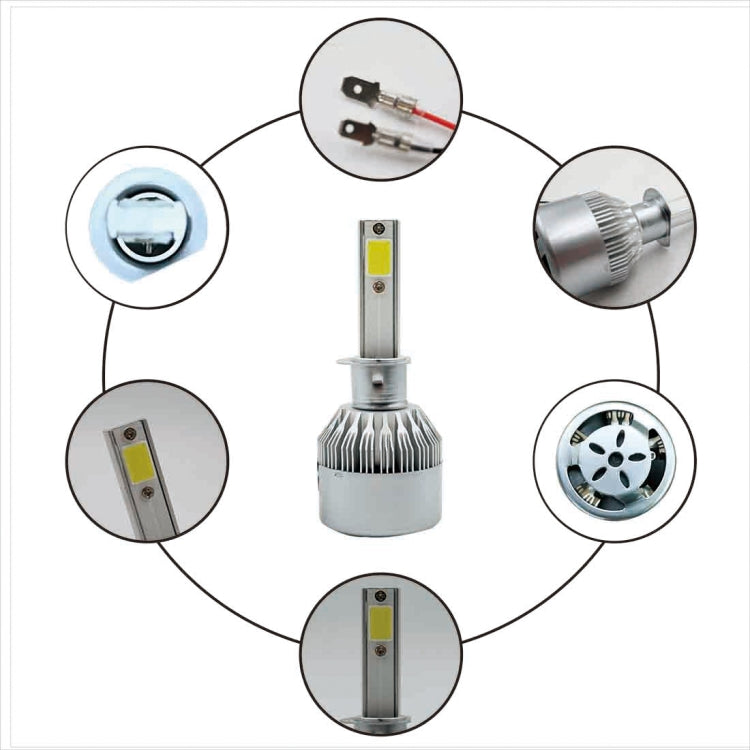 2pcs H1 18W 1800LM 6000K Waterproof IP68 Car Auto LED Headlight with 2 COB LED Lamps, DC 9-36V ÎҵÄÉ̵ê