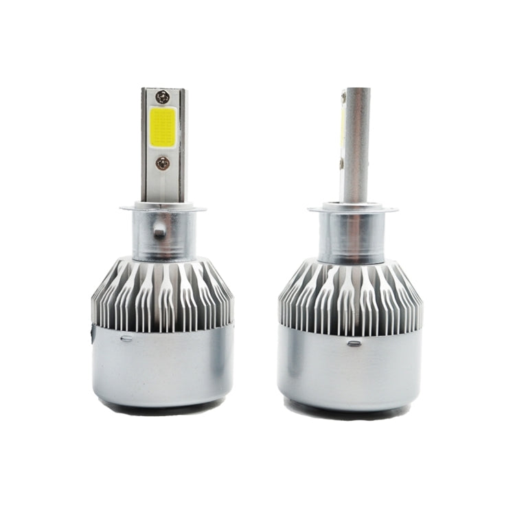 2pcs H3 18W 1800LM 6000K Waterproof IP68 Car Auto LED Headlight with 2 COB LED Lamps, DC 9-36V