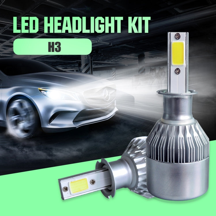 2pcs H3 18W 1800LM 6000K Waterproof IP68 Car Auto LED Headlight with 2 COB LED Lamps, DC 9-36V ÎҵÄÉ̵ê