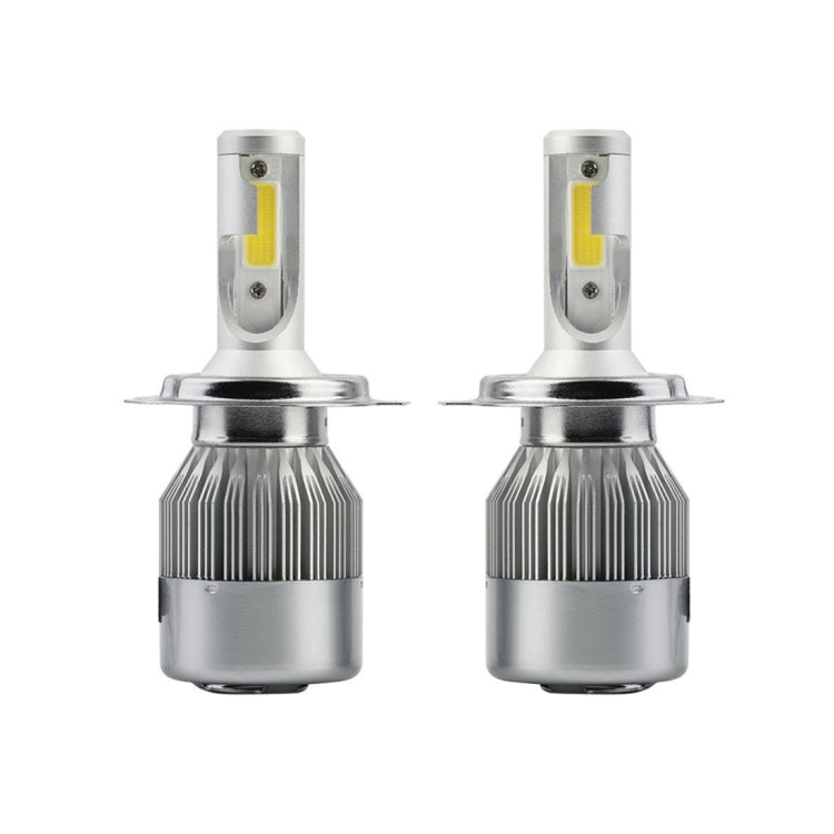 2pcs H4 18W 1800LM 6000K Waterproof IP68 Car Auto LED Headlight with 2 COB LED Lamps, DC 9-36V