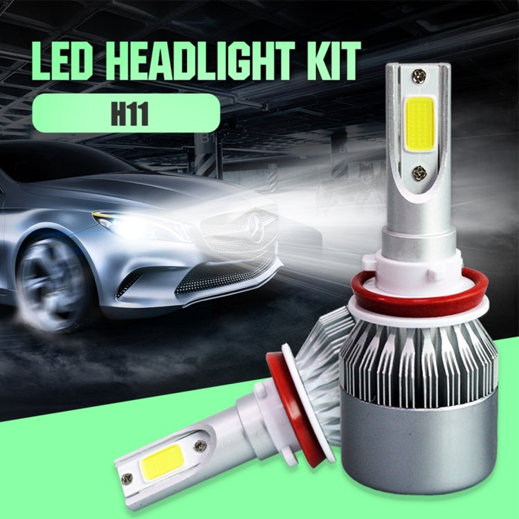 2pcs H8/H11 18W 1800LM 6000K Waterproof IP68 Car Auto LED Headlight with 2 COB LED Lamps, DC 9-36V ÎҵÄÉ̵ê