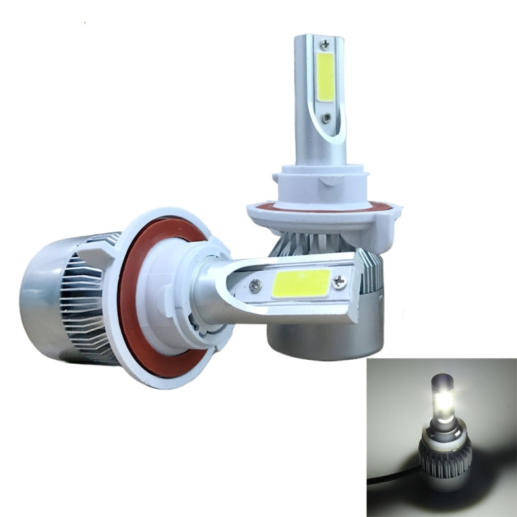 2pcs H13 18W 1800LM 6000K Waterproof IP68 Car Auto LED Headlight with 2 COB LED Lamps, DC 9-36V