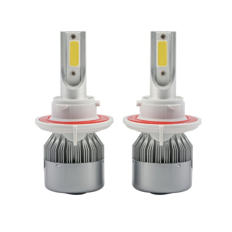 2pcs H13 18W 1800LM 6000K Waterproof IP68 Car Auto LED Headlight with 2 COB LED Lamps, DC 9-36V