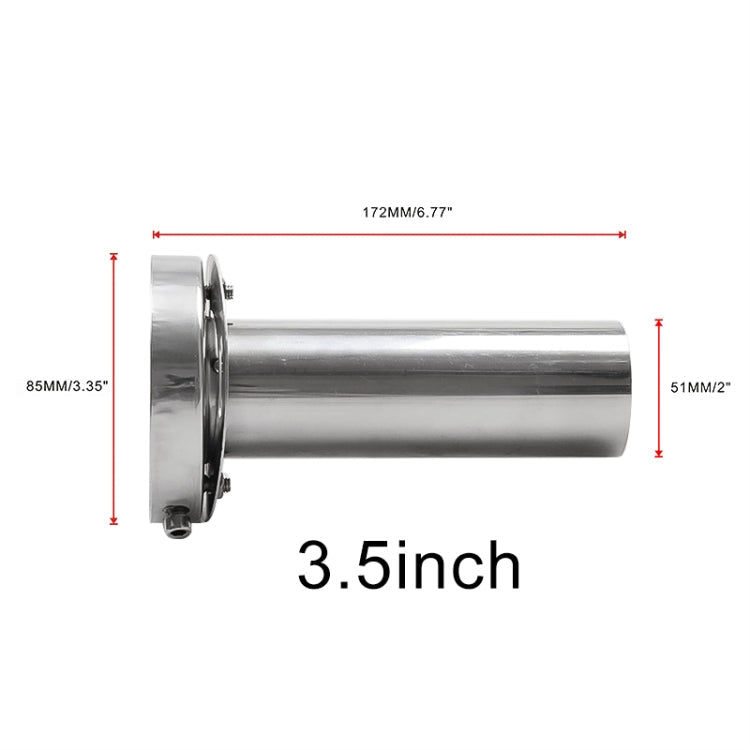 3.5 inch Universal Car 304 Stainless Steel Exhaust Pipe Muffler Unadjustable Tail Muffler Tip-Reluova