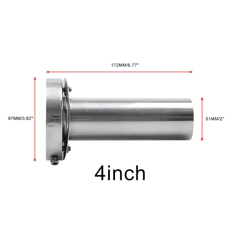 4 inch Universal Car 304 Stainless Steel Exhaust Pipe Muffler Unadjustable Tail Muffler Tip-Reluova