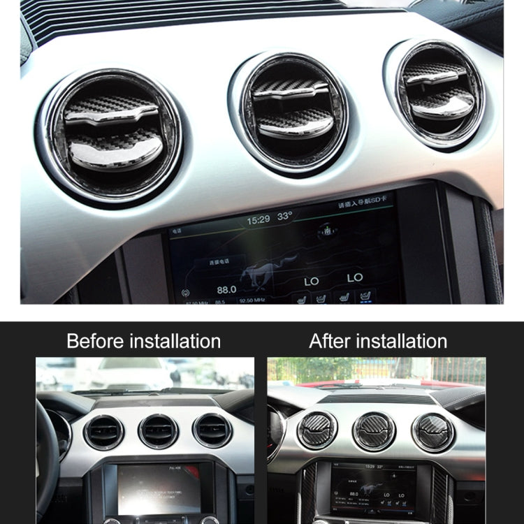 9 PCS Central Air Vents Cover Decorative Sticker Air Outlet Trim Ring for Ford Mustang ÎҵÄÉ̵ê