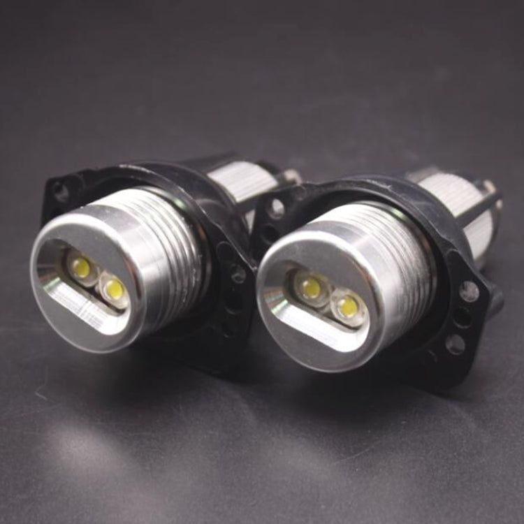 2 PCS DC 12-24V 6W 800LM 2-LED Car Angel Eyes Light Bulb for BMW E90/E91, (White Light)